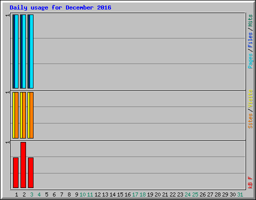 Daily usage for December 2016